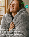 Faux Fur Bubble Throw Blanket