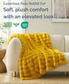 Faux Fur Bubble Throw Blanket