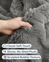 Faux Fur Bubble Throw Blanket
