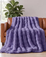 Faux Fur Bubble Throw Blanket