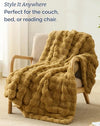 Faux Fur Bubble Throw Blanket