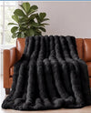Faux Fur Bubble Throw Blanket