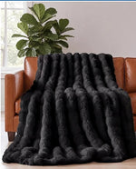 Faux Fur Bubble Throw Blanket