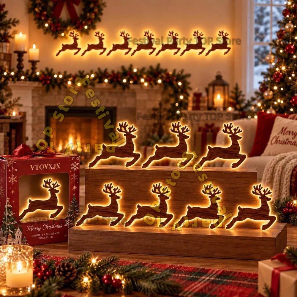 3D Glow Wood Stickers