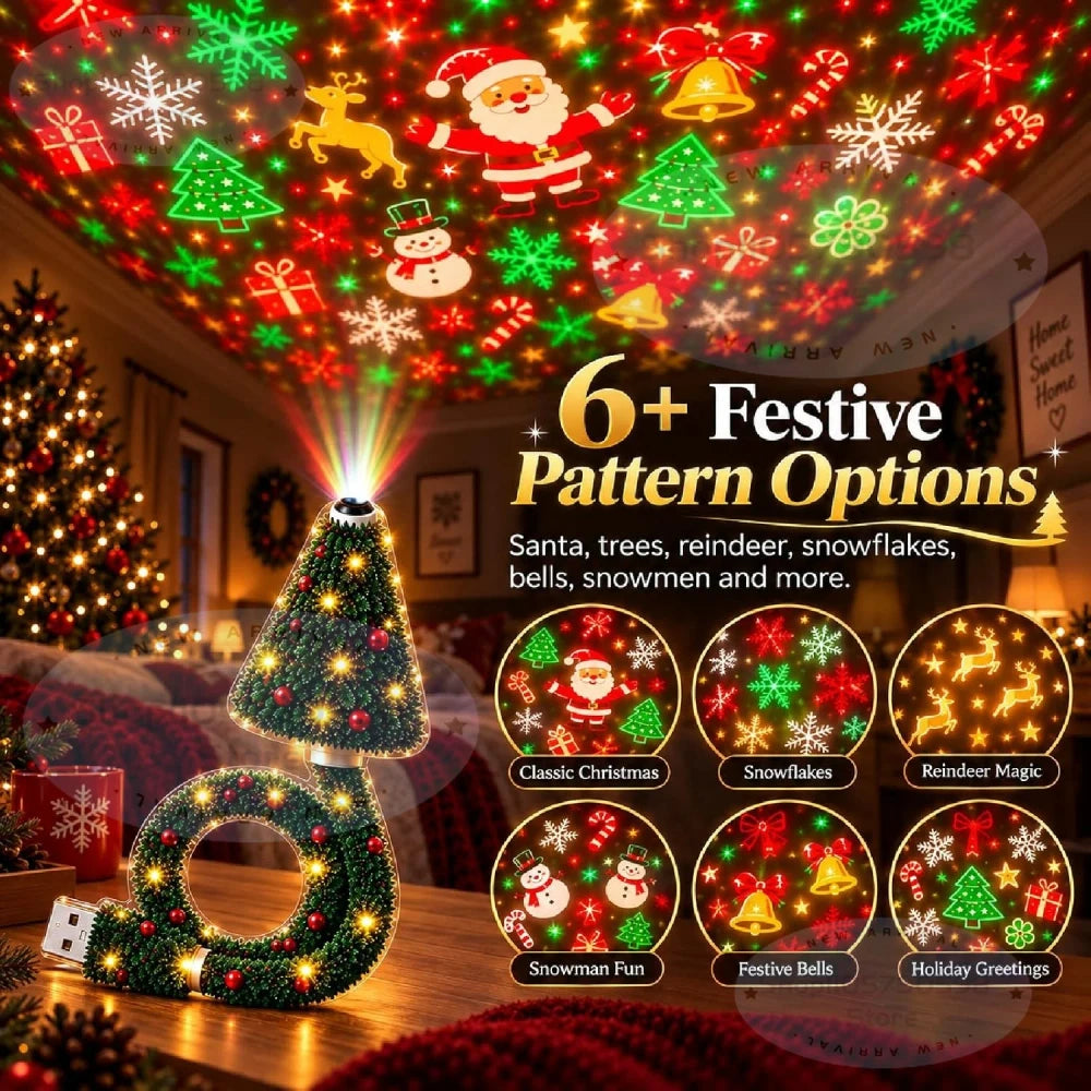 New Christmas Projector Night Light with 6+ Holiday Patterns