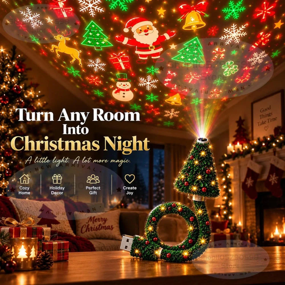 New Christmas Projector Night Light with 6+ Holiday Patterns