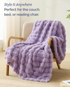 Faux Fur Bubble Throw Blanket