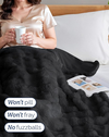 Faux Fur Bubble Throw Blanket