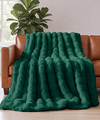 Faux Fur Bubble Throw Blanket