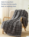 Faux Fur Bubble Throw Blanket