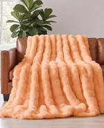 Faux Fur Bubble Throw Blanket